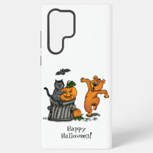 Coque Samsung Galaxy Joyeux Halloween ! Chat Chauve-souris Chien et Ara