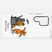 Coque Samsung Galaxy Joyeux Halloween ! Chien et araignée de chauve-sou (Verso Horizontal)
