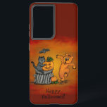 Coque Samsung Galaxy Joyeux Halloween ! Chien et araignée de chauve-sou<br><div class="desc">Joyeux Halloween ! Chat Bat Dog and Spider - Dessin couleur par Krisi ArtKSZP ~ Plus de produits >>> In Shop ArtKSZP >>> Halloween >>> Happy Halloween ! 5</div>