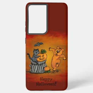 Coque Samsung Galaxy Joyeux Halloween ! Chien et araignée de chauve-sou