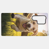 Coque Samsung Galaxy Joyeux Labrador Puppy Running (Verso Horizontal)