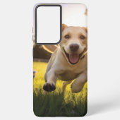 Coque Samsung Galaxy Joyeux Labrador Puppy Running (Verso)