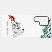 Coque Samsung Galaxy Joyeux Noël ! Chiot avec Bell et Ball (Verso Horizontal)