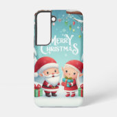 Coque Samsung Galaxy Joyeux Noël/père Noël/neige elfes (Verso)