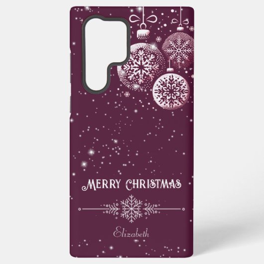 Coque Samsung Galaxy Joyeux Noël Snowflake Ornements (Verso)