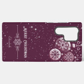 Coque Samsung Galaxy Joyeux Noël Snowflake Ornements (Verso Horizontal)