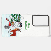 Coque Samsung Galaxy Joyeux Noël ! Snowman avec amis (Verso Horizontal)