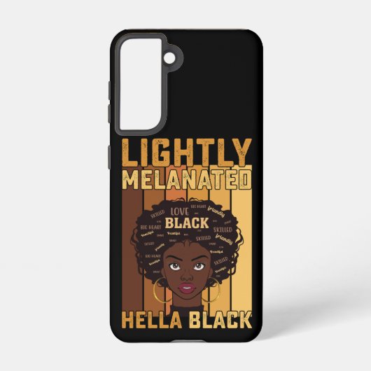 Coque Samsung Galaxy JunetDix Légèrement Melanée Hella Black Melanin (Verso)