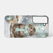 Coque Samsung Galaxy Kawaii Winter Cat Phone Case | Samsung Version  (Verso Horizontal)