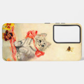 Coque Samsung Galaxy Kitten avec ruban rouge (Côté gauche)