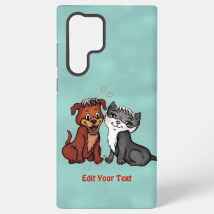 Coque Samsung Galaxy Kitty et Puppy, modifiez votre texte