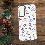 Coque Samsung Galaxy La Clusaz France Motif de snowboard<br><div class="desc">Un drôle de motif de ski hivernal pour la station de ski La Clusaz dans les Alpes françaises,  Haute Savoie,  France. Idée cadeau idéale pour les amateurs de sports d'hiver : ski,  snowboard,  freestyle,  ski de fond,  saut à ski.</div>