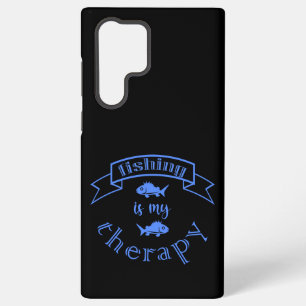 Coque Samsung Galaxy La pêche est ma thérapie ruban bannière