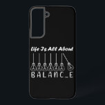 Coque Samsung Galaxy La vie, c'est l'équilibre de l'inspiration de moti<br><div class="desc">typographie de script de brosse de cool La vie est tout à propos d'équilibre,  équilibre,  script de brosse,  ampoule,  cursive,  citation de vie,  ampoules,  pendule,  dicton de vie,  écriture de script,  lampe incandescente,  devis de balance,  billes de balance,  typographie de script</div>