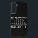 Coque Samsung Galaxy La vie, c'est l'équilibre de l'inspiration de moti<br><div class="desc">typographie de script de brosse de cool La vie est tout à propos d'équilibre,  équilibre,  script de brosse,  ampoule,  cursive,  citation de vie,  ampoules,  pendule,  dicton de vie,  écriture de script,  lampe incandescente,  devis de balance,  billes de balance,  typographie de script</div>