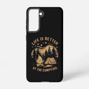 Coque Samsung Galaxy La vie est meilleure au camping-car Campfire Campe