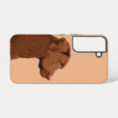 Coque Samsung Galaxy Labrador Retriever (Chocolat) Peinture - Chien Art (Verso Horizontal)