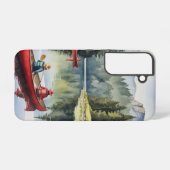 Coque Samsung Galaxy Lac Red Canoe Mountain Wilderness (Verso Horizontal)