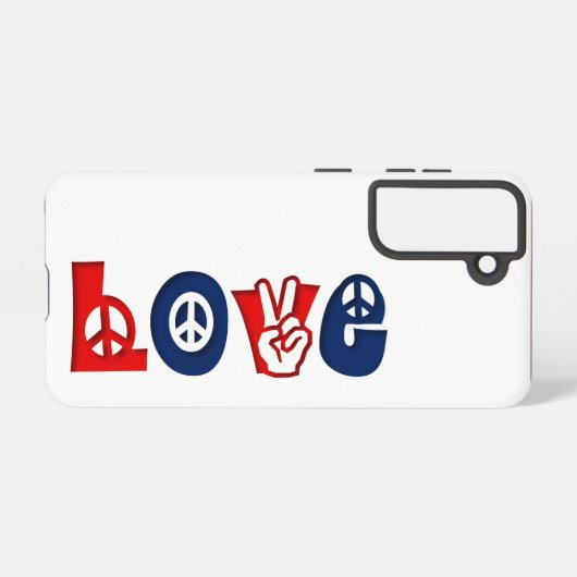 Coque Samsung Galaxy L'AMOUR Patriotique De Paix (Verso Horizontal)