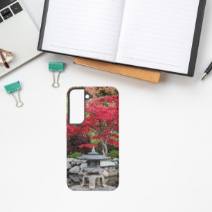 Coque Samsung Galaxy Lanternes de jardin japonais et feuilles d'érable