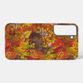 Coque Samsung Galaxy Lapin d'automne en rouge (Verso Horizontal)