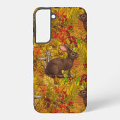 Coque Samsung Galaxy Lapin d'automne sur ocre (Verso)