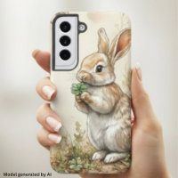 Lapin de bois à l'aquarelle Nature