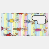 Coque Samsung Galaxy Lapins à rayures, de Natasha Us (Verso Horizontal)