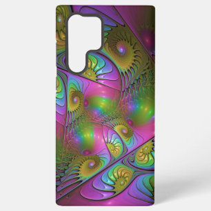 Coque Samsung Galaxy L'art abstrait fractal trippy lumineux coloré