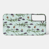 Coque Samsung Galaxy Lavande et papillons sur verre de mer (Verso Horizontal)