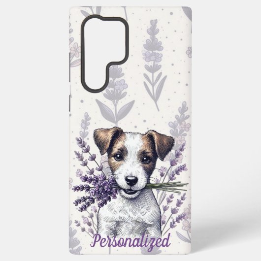 Coque Samsung Galaxy Lavender Terrier Love (Verso)