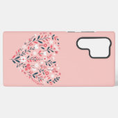 Coque Samsung Galaxy Le coeur floral de Valentine (Verso Horizontal)