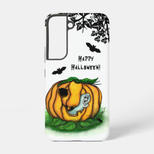 Coque Samsung Galaxy Le fantôme d'Halloween, chauve-souris, fantôme et