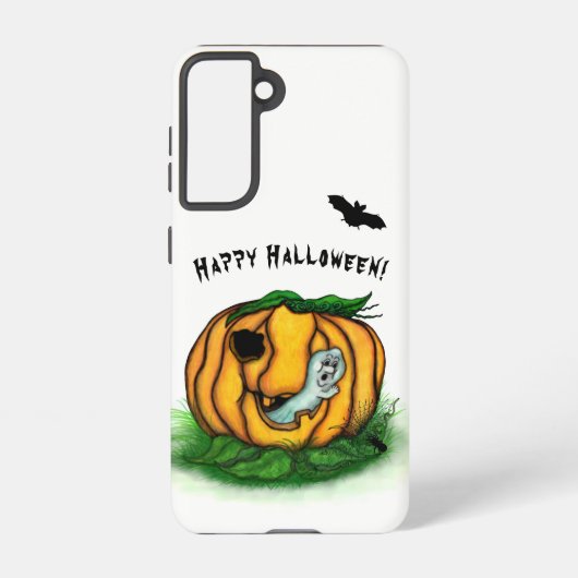 Coque Samsung Galaxy Le fantôme d'Halloween, chauve-souris, fantôme et (Verso)