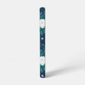 Coque Samsung Galaxy Le Motif blanc Lotus Midnight Lotus (Côté gauche)