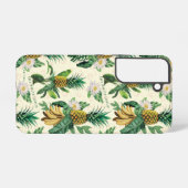 Coque Samsung Galaxy Le Motif blanc Lotus Pineapple Paradise (Verso Horizontal)