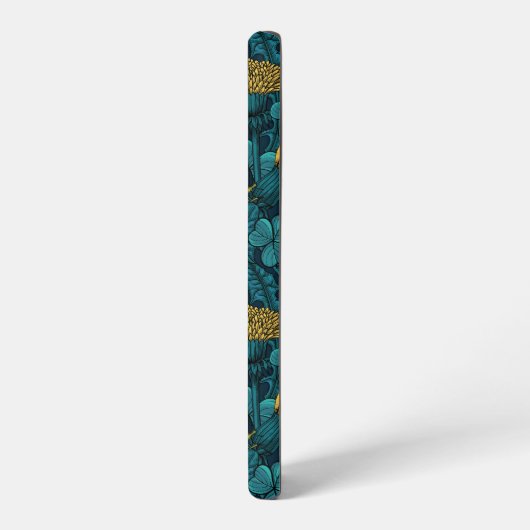 Coque Samsung Galaxy Le pré en jaune et bleu (Côté gauche)