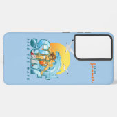 Coque Samsung Galaxy Le surfeur fait le tour de la vague | M (Côté gauche)