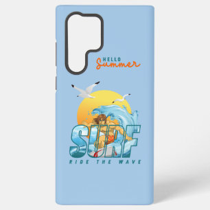 Coque Samsung Galaxy Le surfeur monte la vague (M)