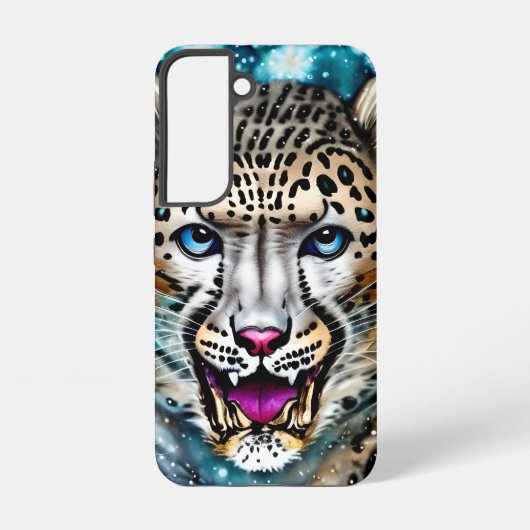 Coque Samsung Galaxy Léopard des neiges Steampunk (Verso)