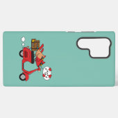 Coque Samsung Galaxy Les amoureux du Cardinal Rouge sur Scooter (Verso Horizontal)