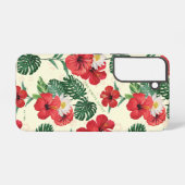 Coque Samsung Galaxy Les fleurs tropicales du Lotus Blanc (Verso Horizontal)