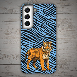 Coque Samsung Galaxy Les Tigres de Light Blue with Tiger