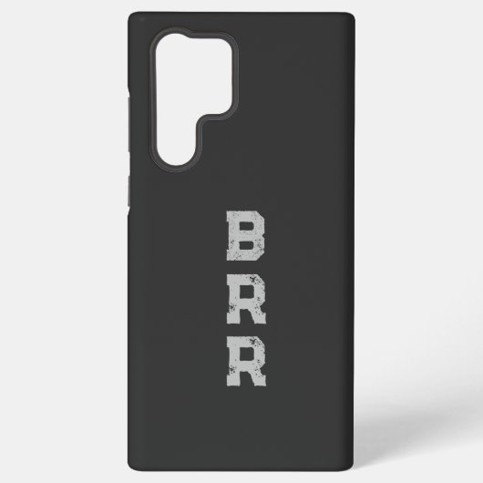 Coque Samsung Galaxy Lettres grises du logo BRR (Verso)