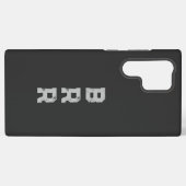 Coque Samsung Galaxy Lettres grises du logo BRR (Verso Horizontal)