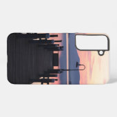 Coque Samsung Galaxy Lever de soleil sur le quai du lac George (Verso Horizontal)