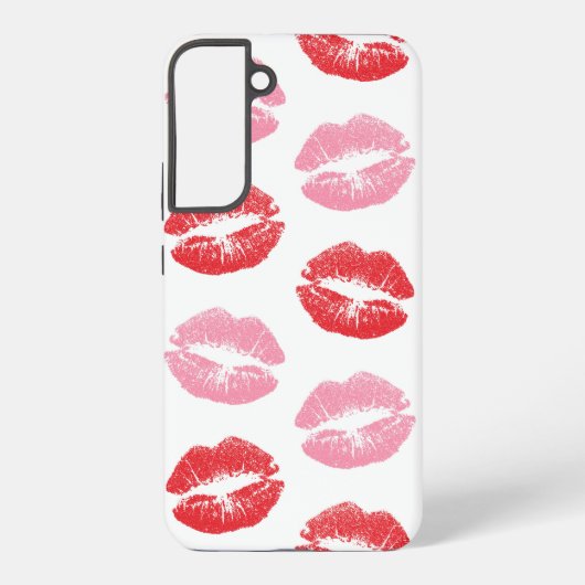 Coque Samsung Galaxy Lèvres rouges et roses, Motif des lèvres, bâton à (Verso)