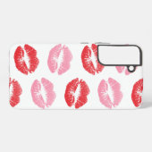 Coque Samsung Galaxy Lèvres rouges et roses, Motif des lèvres, bâton à (Verso Horizontal)