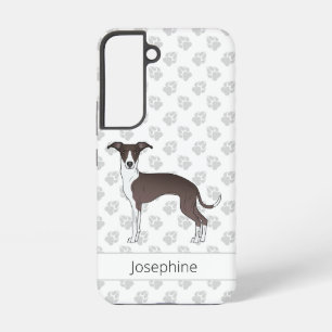 Coque Samsung Galaxy Lévrier Italien Seal Et Blanc Avec Des Pattes