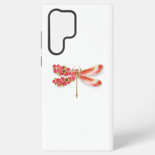 Coque Samsung Galaxy libellule de fleurs avec sakura de bijoux